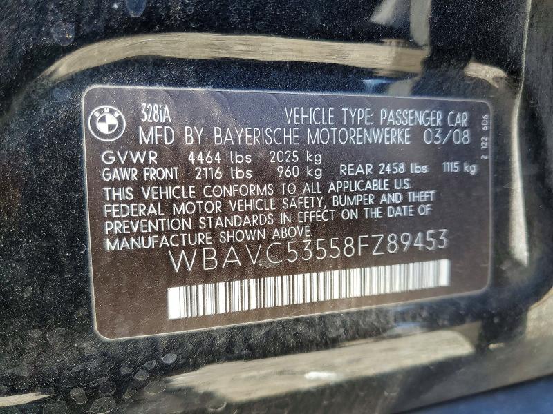 Продажа на аукционе авто 2008 Bmw 328, vin: WBAVC53558FZ89453, номер лота: 57001746
