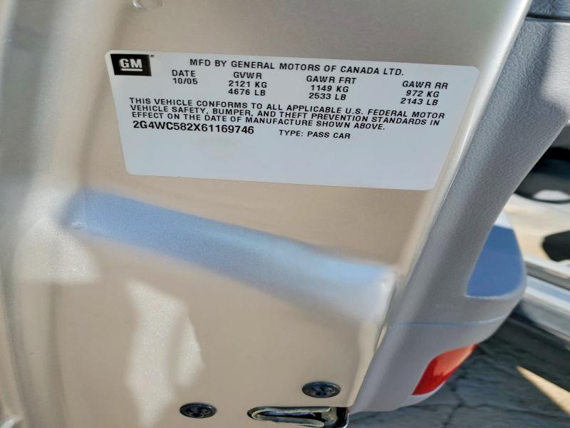Продажа на аукционе авто 2006 Buick Lacrosse, vin: 2G4WC582X61169746, номер лота: 55791376