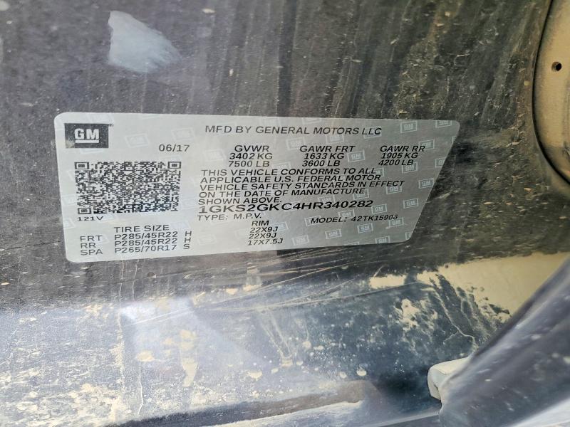 Aukcja sprzedaży 2017 Gmc Yukon Xl, vin: 1GKS2GKC4HR340282, numer aukcji: 59598906