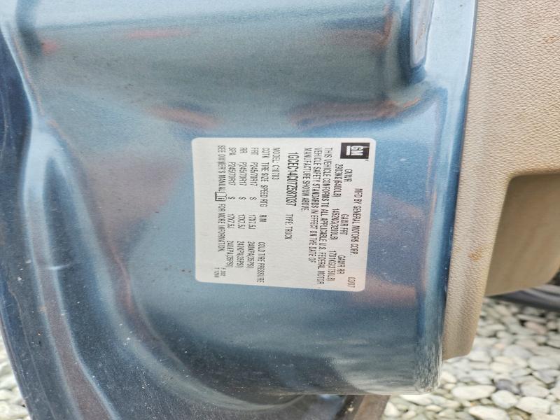 Auction sale of the 2007 Chevrolet Silverado, vin: 1GCEC14C07Z587037, lot number: 58441286