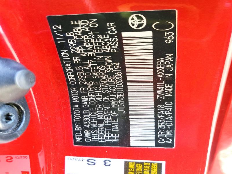55741816 :رقم المزاد ، JTDZN3EU1D3206194 vin ، 2013 Toyota Prius V مزاد بيع