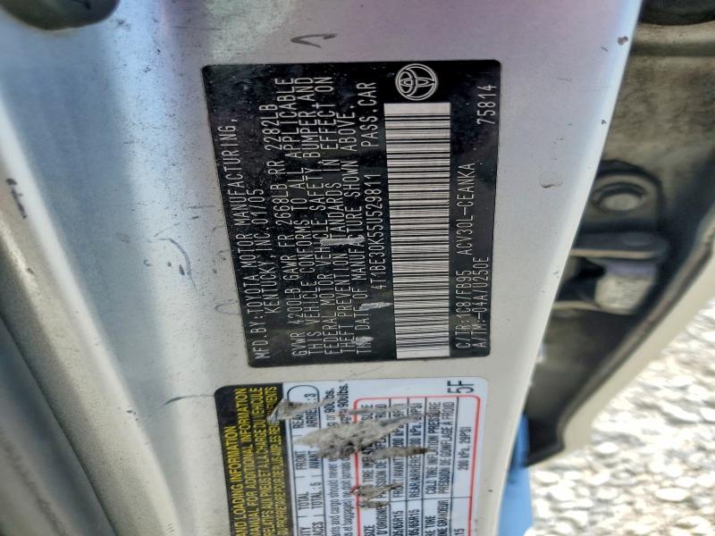 2005 Toyota Camry მანქანა იყიდება აუქციონზე, vin: 4T1BE30K55U529811, აუქციონის ნომერი: 55803796