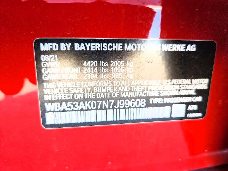 Aukcja sprzedaży 2022 Bmw 228i, vin: WBA53AK07N7J99608, numer aukcji: 55902856
