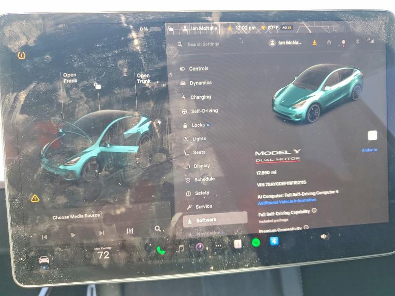 Aukcja sprzedaży 2024 Tesla Model Y, vin: 7SAYGDEF1RF152115, numer aukcji: 56097636