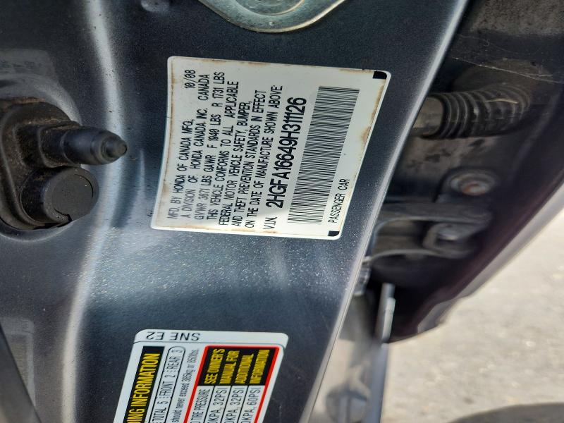55166936 :رقم المزاد ، 2HGFA16649H311126 vin ، 2009 Honda Civic مزاد بيع
