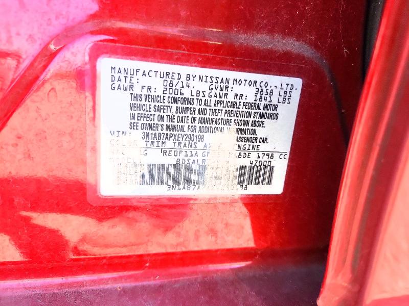 Продаж на аукціоні авто 2014 Nissan Sentra, vin: 3N1AB7APXEY290198, номер лоту: 58589506
