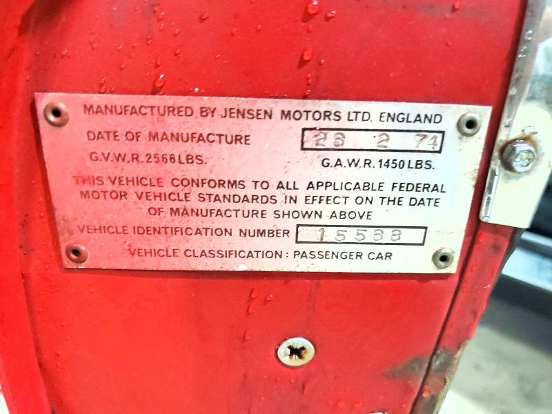 58437586 :رقم المزاد ، 111015568 vin ، 1974 Jensen Healy مزاد بيع