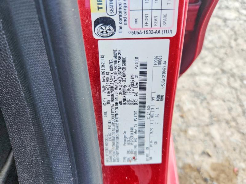 Aukcja sprzedaży 2015 Ford Fiesta, vin: 3FADP4BJ6FM178629, numer aukcji: 56077686