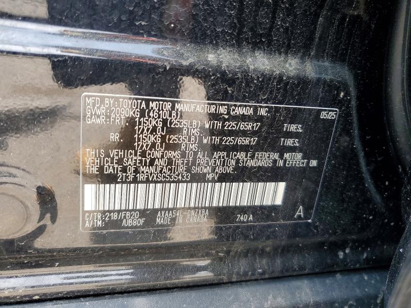 Aukcja sprzedaży 2025 Toyota Rav4, vin: 2T3F1RFVXSC535433, numer aukcji: 59006206