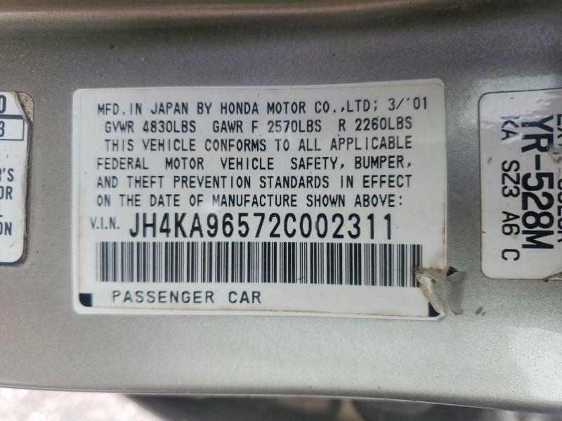 Продаж на аукціоні авто 2002 Acura 3.5rl, vin: JH4KA96572C002311, номер лоту: 55735826
