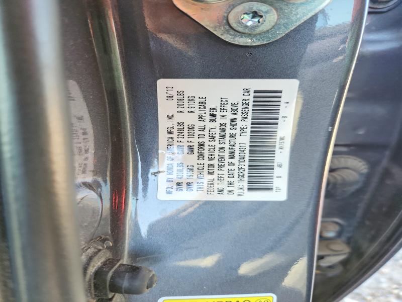 57398696 :رقم المزاد ، 1HGCR2F31DA004317 vin ، 2013 Honda Accord مزاد بيع