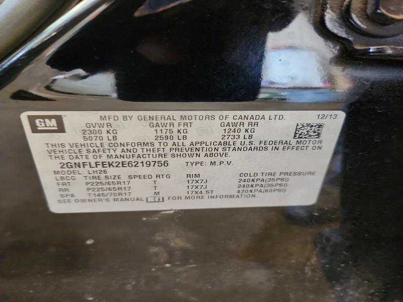 56080676 :رقم المزاد ، 2GNFLFEK2E6219756 vin ، 2014 Chevrolet Equinox مزاد بيع
