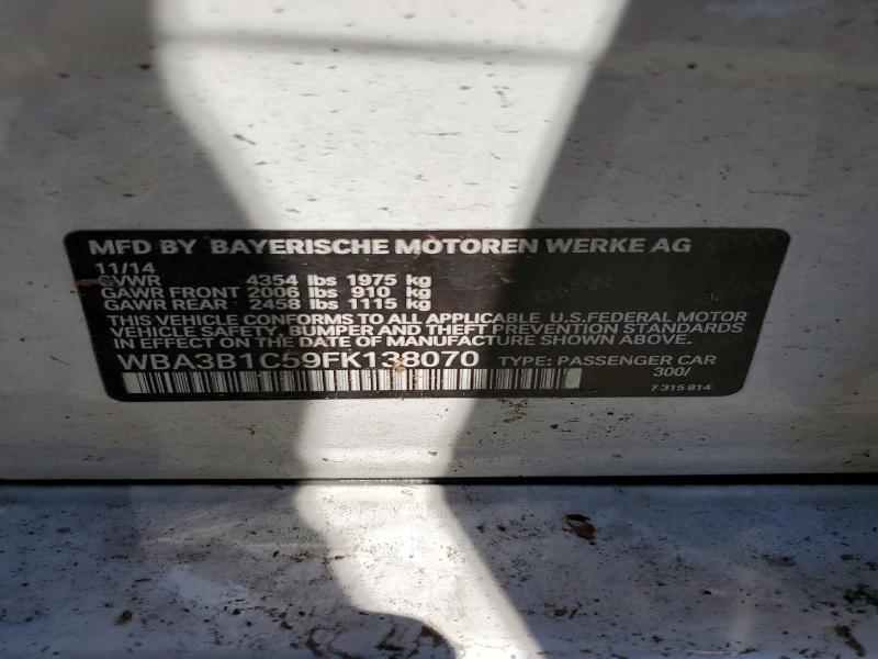 Продажа на аукционе авто 2015 Bmw 320, vin: WBA3B1C59FK138070, номер лота: 57055916