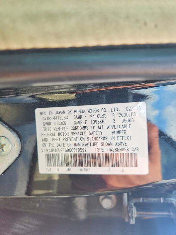 Aukcja sprzedaży 2012 Acura Tsx, vin: JH4CU2F69CC019592, numer aukcji: 55687586