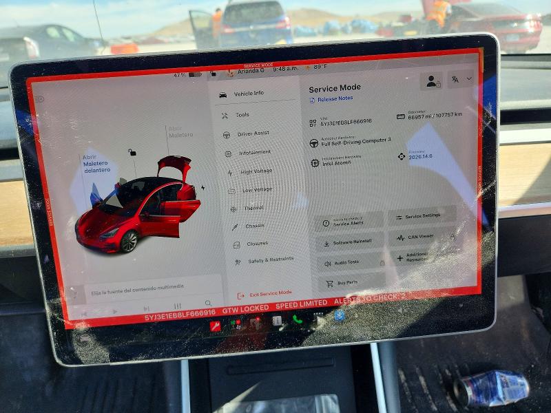 Продажа на аукционе авто 2020 Tesla Model 3, vin: 5YJ3E1EB8LF666916, номер лота: 57227676