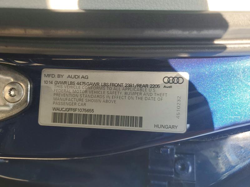 Продаж на аукціоні авто 2015 Audi A3, vin: WAUCJGFF6F1075655, номер лоту: 55829626