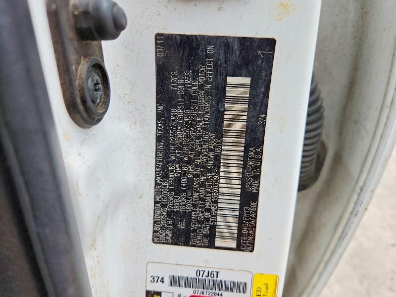 2011 Toyota Tundra მანქანა იყიდება აუქციონზე, vin: 5TFRM5F19BX030973, აუქციონის ნომერი: 58356086