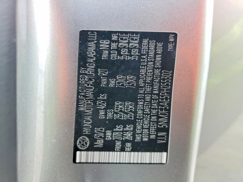 57130096 :رقم المزاد ، 5NMJF3AE5PH255302 vin ، 2023 Hyundai Tucson مزاد بيع