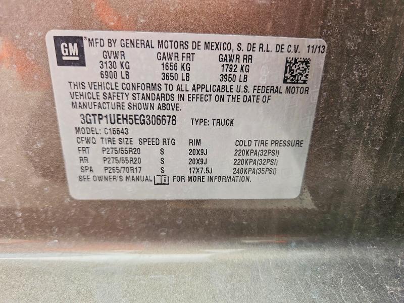 Продаж на аукціоні авто 2014 Gmc Sierra, vin: 3GTP1UEH5EG306678, номер лоту: 55363726