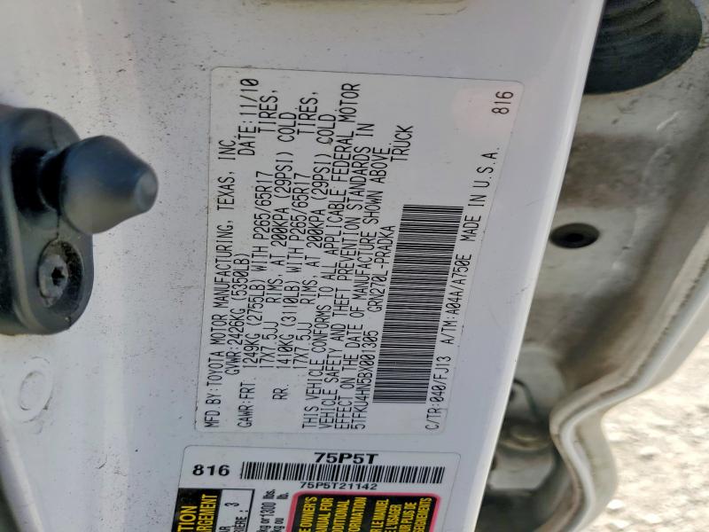 56111156 :رقم المزاد ، 5TFKU4HN5BX001305 vin ، 2011 Toyota Tacoma مزاد بيع