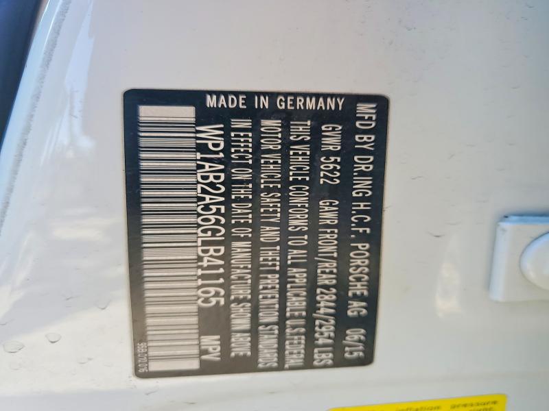 55969506 :رقم المزاد ، WP1AB2A56GLB41165 vin ، 2016 Porsche Macan مزاد بيع