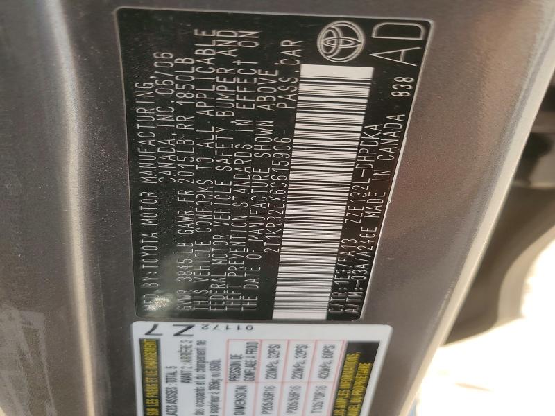 Продаж на аукціоні авто 2006 Toyota Corolla Matrix, vin: 2T1KR32EX6C615906, номер лоту: 55749106