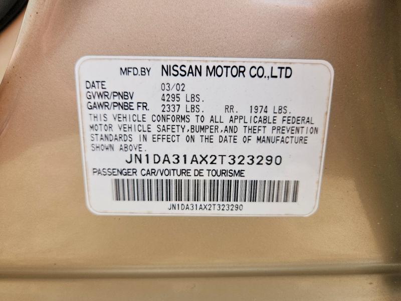 Продажа на аукционе авто 2002 Nissan Maxima, vin: JN1DA31AX2T323290, номер лота: 55029376