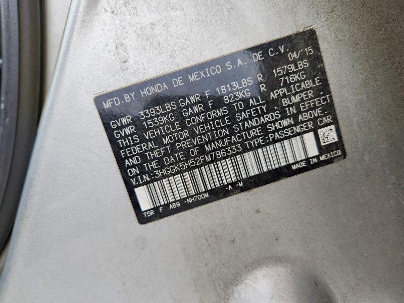 Продажа на аукционе авто 2015 Honda Fit, vin: 3HGGK5H52FM786333, номер лота: 56995256