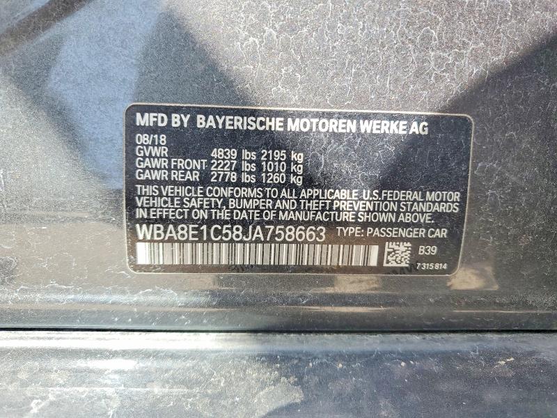 Aukcja sprzedaży 2018 Bmw 330e, vin: WBA8E1C58JA758663, numer aukcji: 57713026