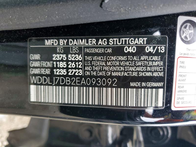 Продаж на аукціоні авто 2014 Mercedes-benz Cls, vin: WDDLJ7DB2EA093092, номер лоту: 57813046