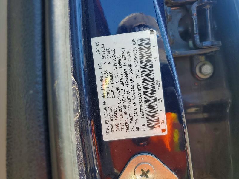 Продажа на аукционе авто 2010 Honda Accord, vin: 1HGCP2F34AA018570, номер лота: 58578046