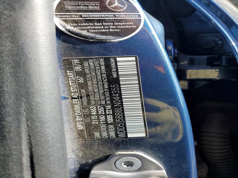 Aukcja sprzedaży 2020 Mercedes-benz Cla, vin: WDD5J5BB8LN044355, numer aukcji: 56475616