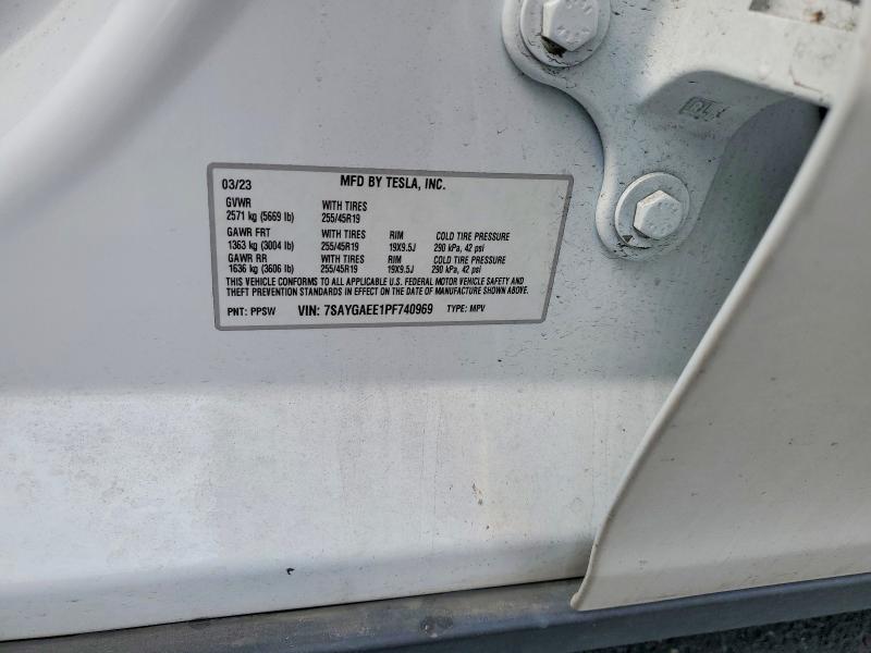 56172796 :رقم المزاد ، 7SAYGAEE1PF740969 vin ، 2023 Tesla Model Y مزاد بيع