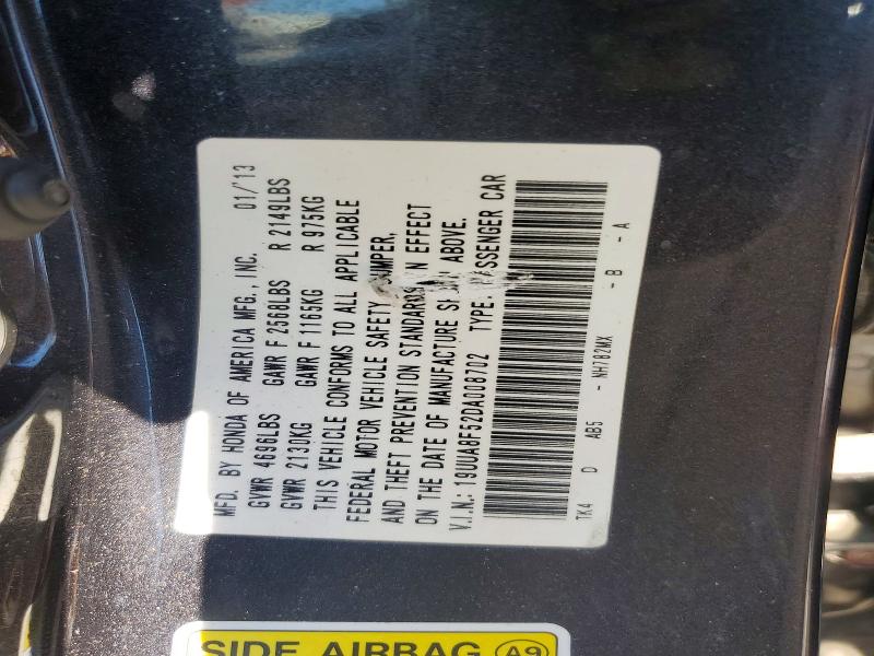 Продажа на аукционе авто 2013 Acura Tl, vin: 19UUA8F52DA008702, номер лота: 58595676