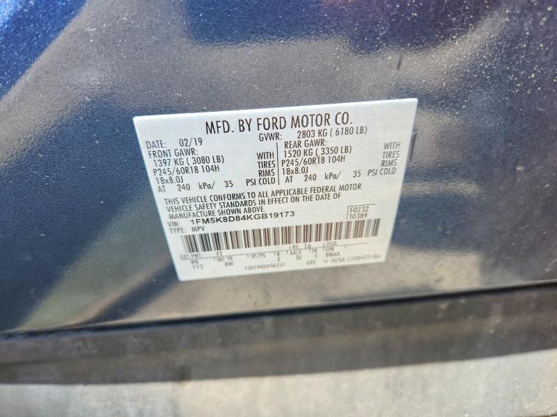Aukcja sprzedaży 2019 Ford Explorer, vin: 1FM5K8D84KGB19173, numer aukcji: 55811586