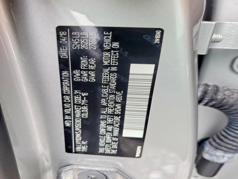 Продаж на аукціоні авто 2018 Volvo S90, vin: LVY102MK5JP056383, номер лоту: 57603986