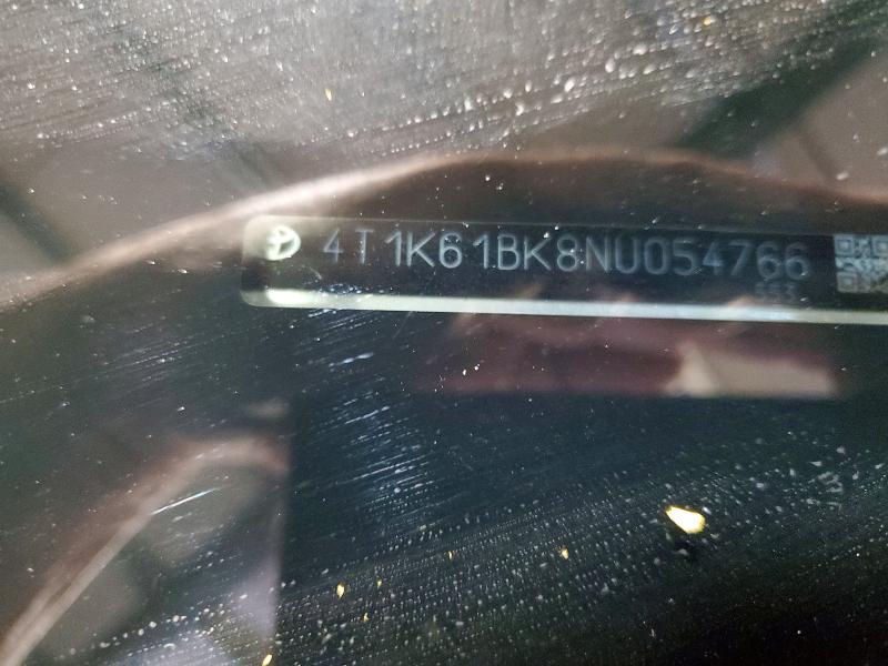 Aukcja sprzedaży 2022 Toyota Camry, vin: 4T1K61BK8NU054766, numer aukcji: 57358736