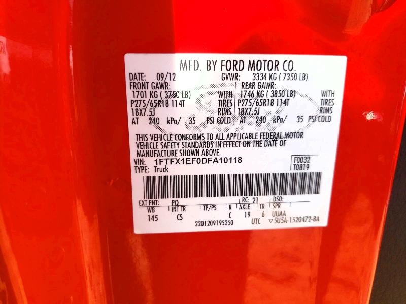 Aukcja sprzedaży 2013 Ford F150, vin: 1FTFX1EF0DFA10118, numer aukcji: 56326166