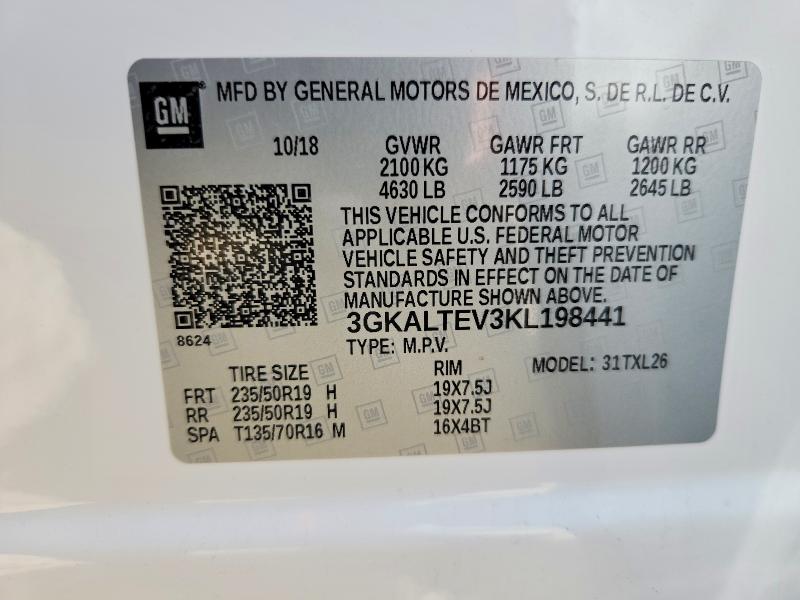 Продажа на аукционе авто 2019 Gmc Terrain, vin: 3GKALTEV3KL198441, номер лота: 58420846
