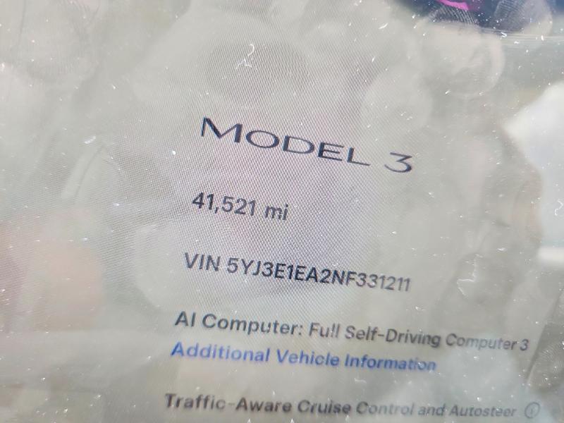 Продажа на аукционе авто 2022 Tesla Model 3, vin: 5YJ3E1EA2NF331211, номер лота: 56849066