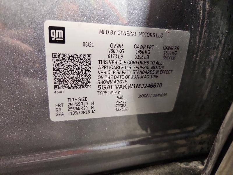 Продажа на аукционе авто 2021 Buick Enclave, vin: 5GAEVAKW1MJ246670, номер лота: 55951306