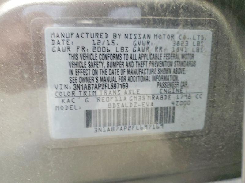 Aukcja sprzedaży 2015 Nissan Sentra, vin: 3N1AB7AP2FL697169, numer aukcji: 55891996
