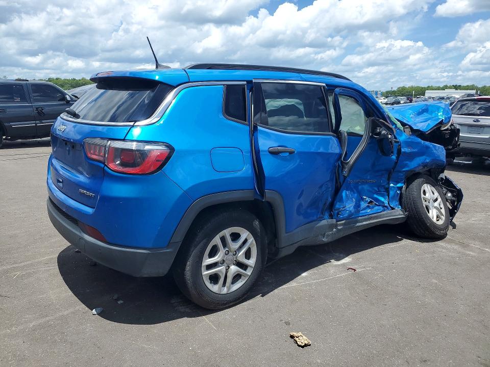 Продаж на аукціоні авто 2020 Jeep Compass, vin: 3C4NJCAB0LT122837, номер лоту: 57726836