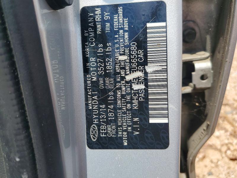 85793785 :رقم المزاد ، KMHCT4AE4EU665680 vin ، 2014 Hyundai Accent مزاد بيع
