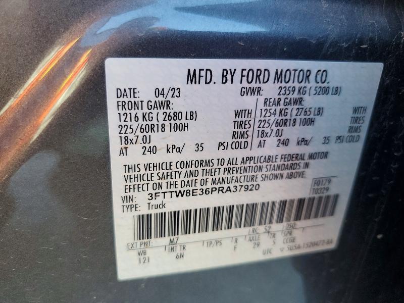 Продаж на аукціоні авто 2023 Ford Maverick, vin: 3FTTW8E36PRA37920, номер лоту: 56339196