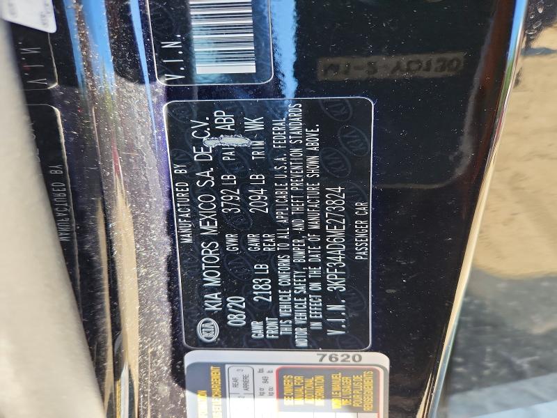Auction sale of the 2021 Kia Forte, vin: 3KPF34AD6ME273824, lot number: 55971946