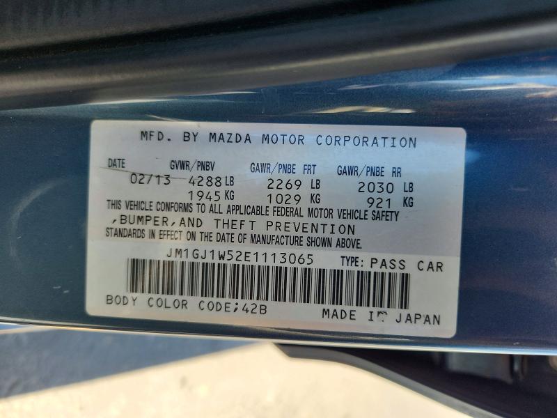 58428426 :رقم المزاد ، JM1GJ1W52E1113065 vin ، 2014 Mazda 6 مزاد بيع