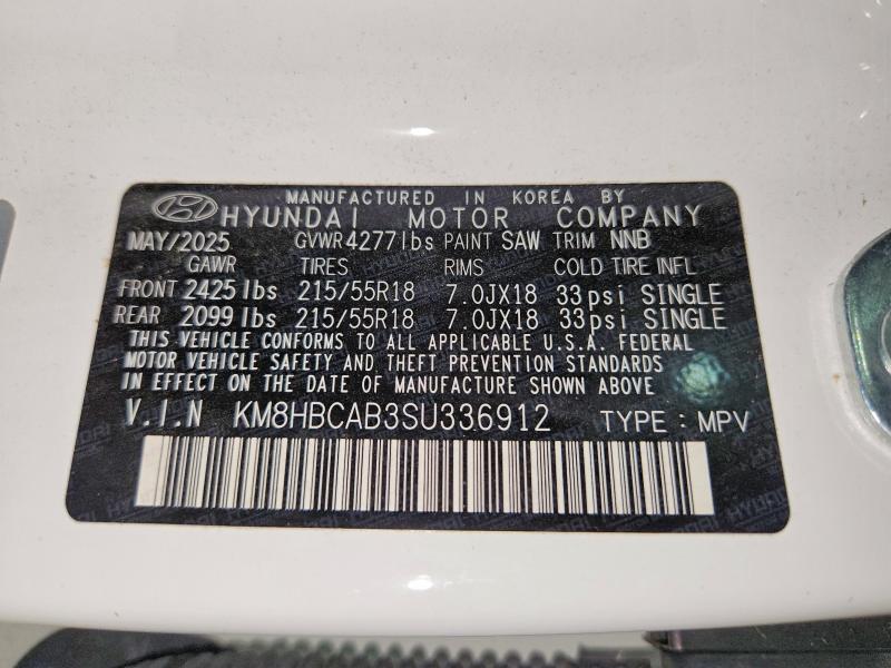 Продаж на аукціоні авто 2025 Hyundai Kona, vin: KM8HBCAB3SU336912, номер лоту: 56496556
