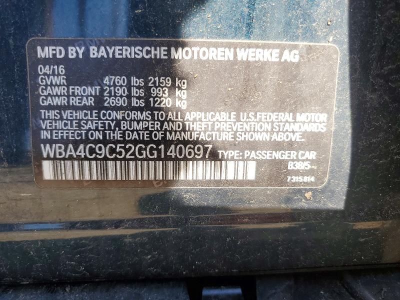 2016 Bmw 428 მანქანა იყიდება აუქციონზე, vin: WBA4C9C52GG140697, აუქციონის ნომერი: 57465696