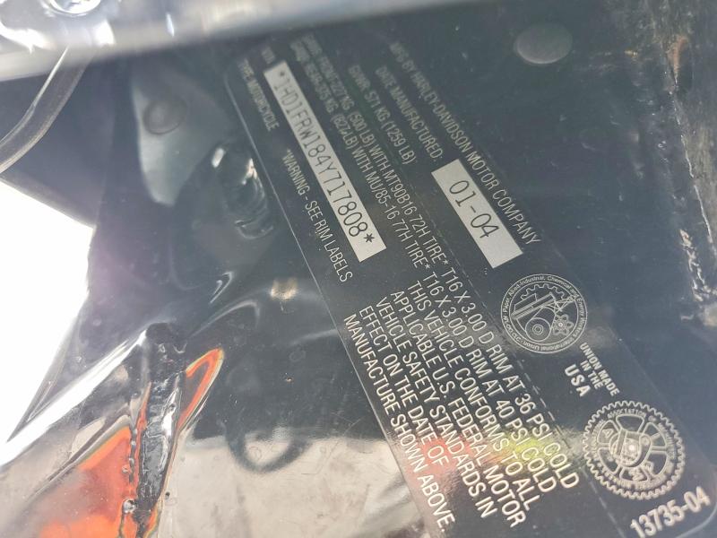 2004 Harley-davidson Flhrci მანქანა იყიდება აუქციონზე, vin: 1HD1FRW184Y717808, აუქციონის ნომერი: 57347386